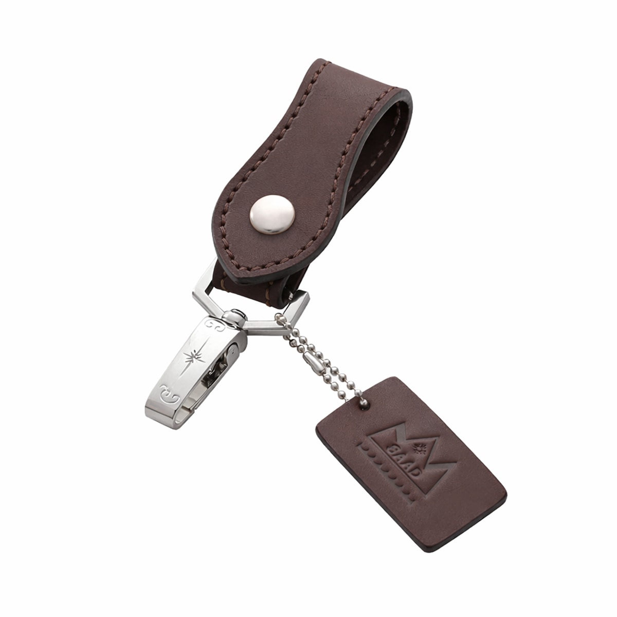 本革レザーキーループ ブラウン サドルレザー