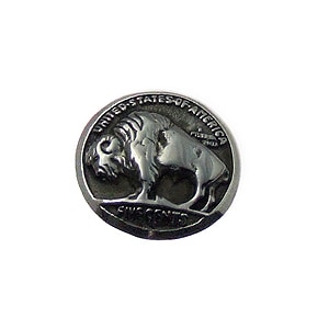 バッファローニッケルモチーフ ステンレスコンチョ XC-1-S