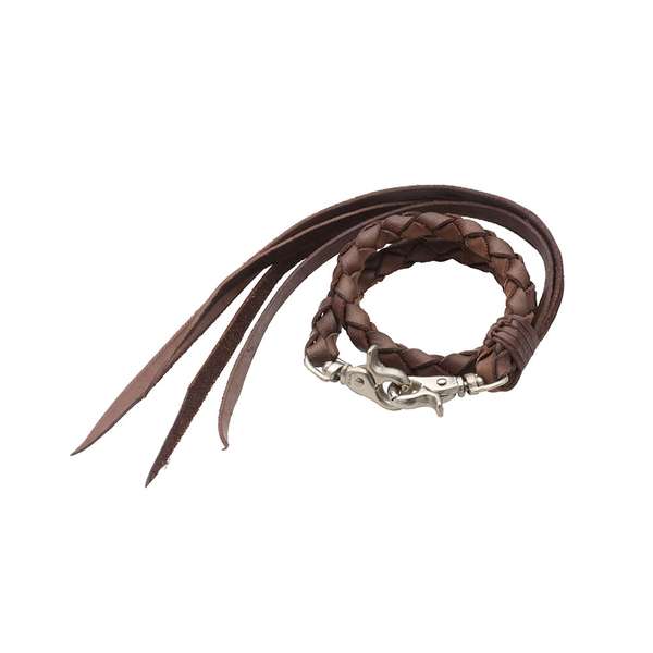 本革ウォレットロープ4つ編み ブラウン サドルレザー