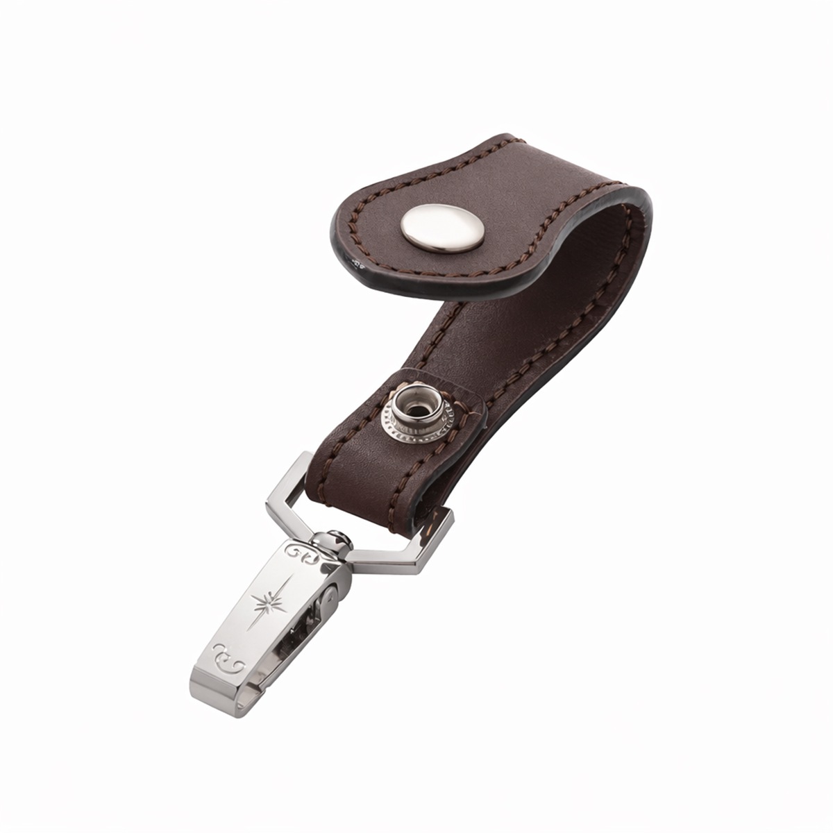 本革レザーキーループ ブラウン サドルレザー