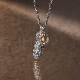 フェザー(左向き) シルバー925製ペンダントトップ