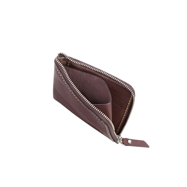ファスナーウォレット/革財布 ブラウン サドルレザー｜LEATHER