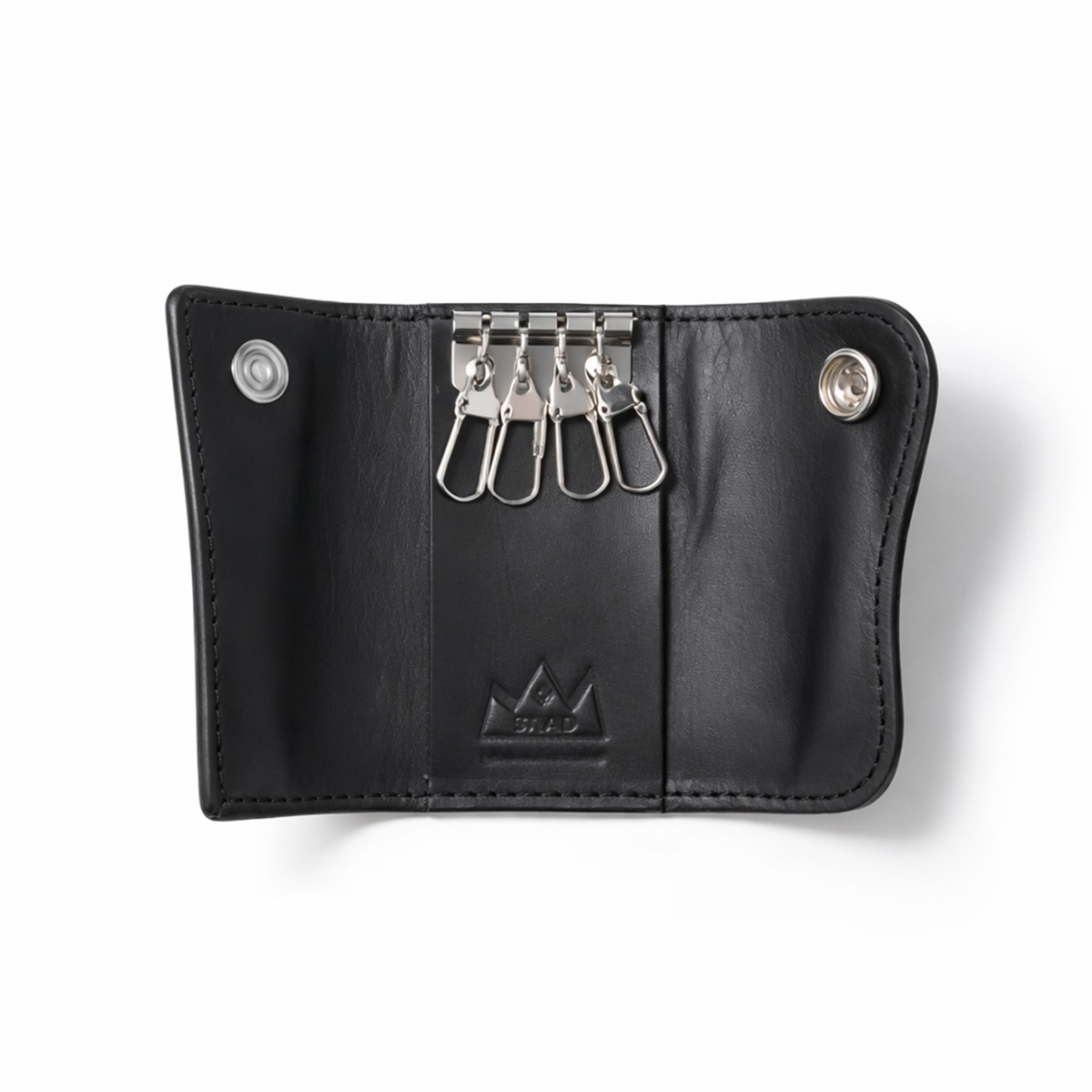 本革レザーキーケース ブラック サドルレザー