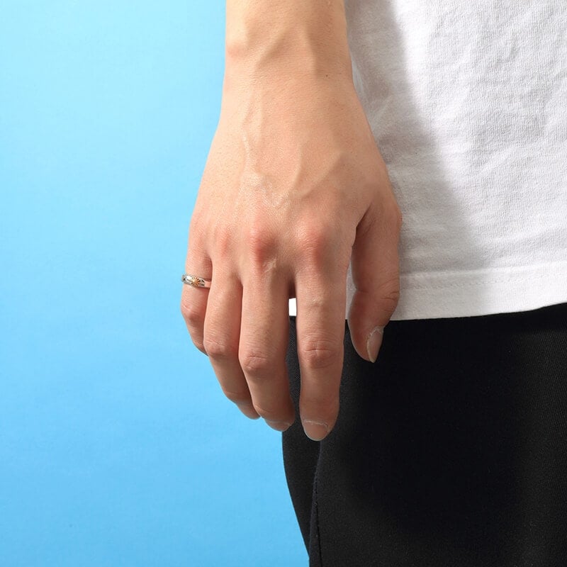 サンシンボル シルバー925リング/K24(24金)ゴールドプレートリング/指輪