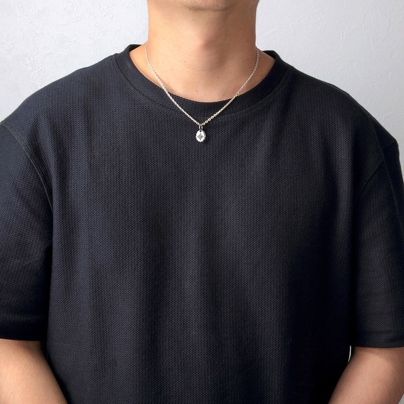 5月誕生石エメラルド ティアドロップ ペンダント/サンシンボル/天然石/シルバー925