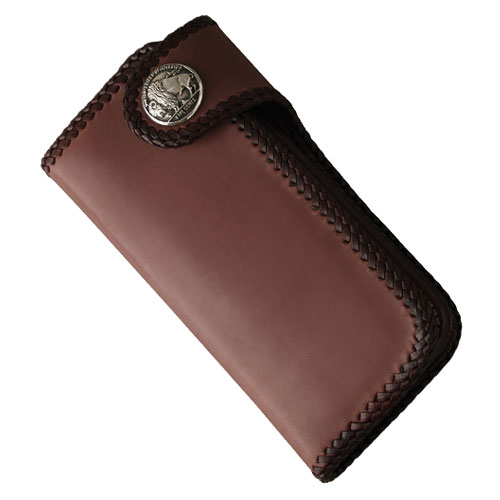 ロングウォレット/革財布 ブラウン サドルレザー