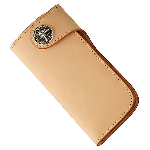 ロングウォレット/革財布 ナチュラル サドルレザー