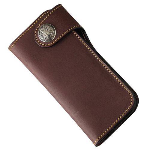 ロングウォレット/革財布 ブラウン サドルレザー