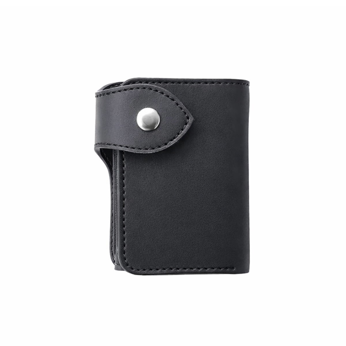 ミドルウォレット/革財布 ブラック サドルレザー