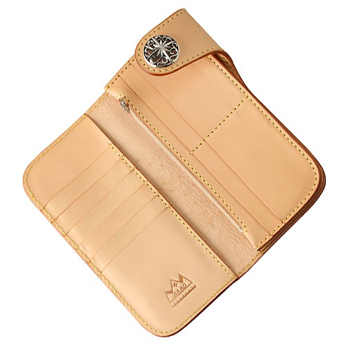 ロングウォレット/革財布 ナチュラル サドルレザー