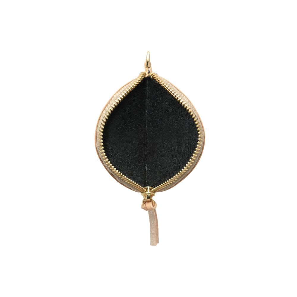 本革レザーコインケース アラベスク エンボス ナチュラル サドルレザー