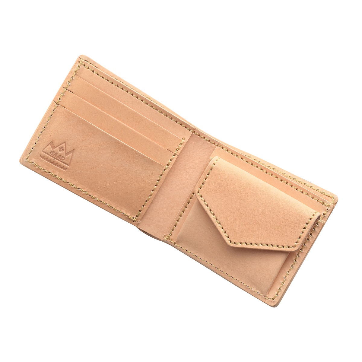 ショートウォレット/革財布 ナチュラル サドルレザー