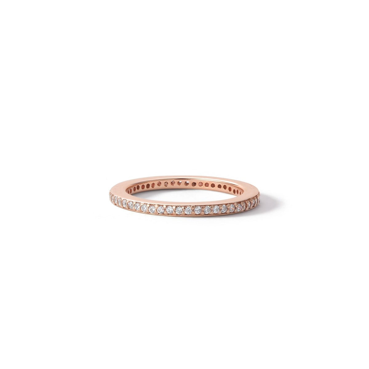 Sana フルエタニティ リング レディースアクセサリー ジルコニア ピンクゴールドプレーティング シルバー925 K10（10金）