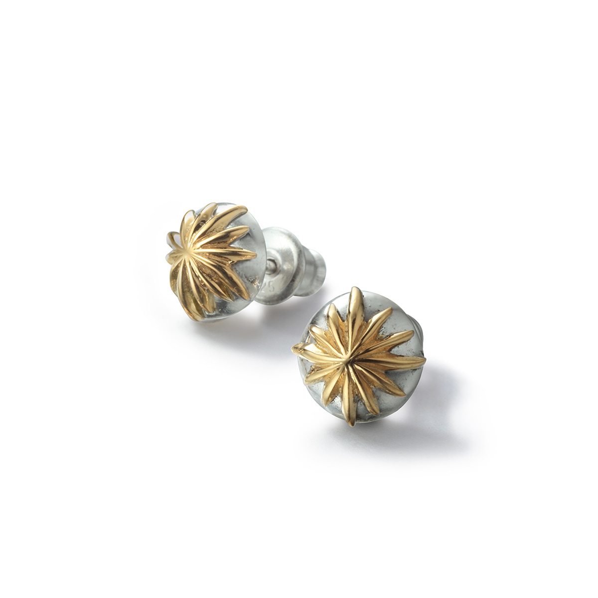 サンシンボル/シルバー925ピアス/K24（24金）ゴールドプレートピアス