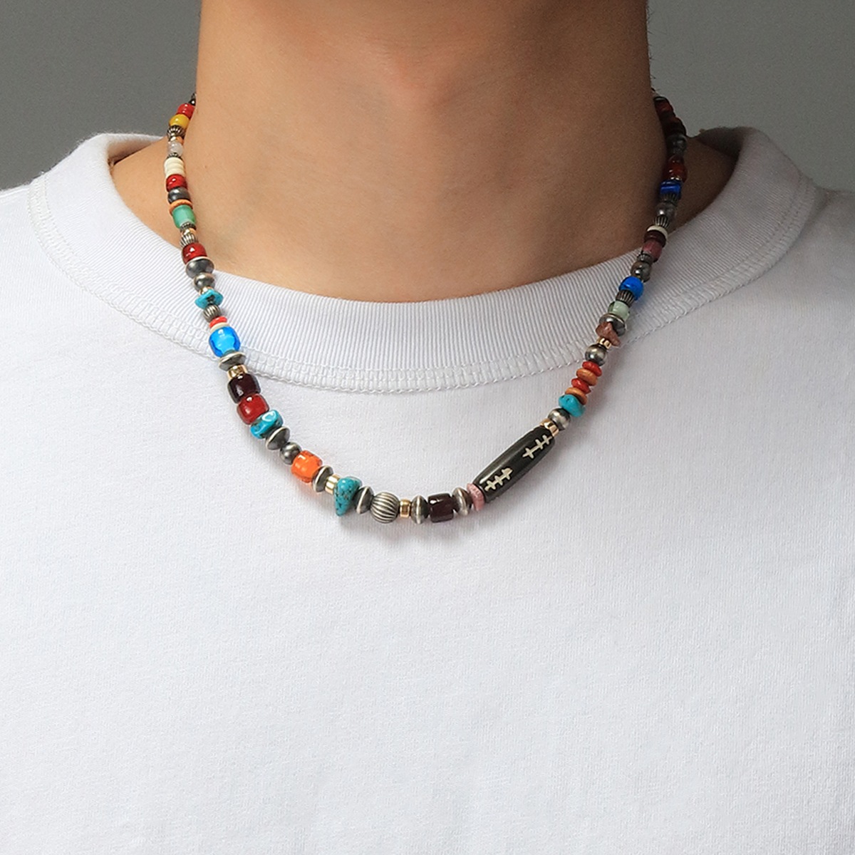 LIBERTY BEADS COLLECTION / ビーズネックレス 幅最大1.1cm 