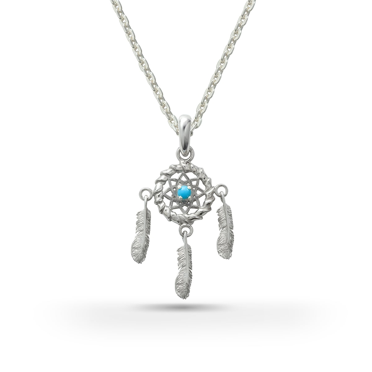 ドリームキャッチャー シルバー925 天然石ターコイズ ペンダントトップ