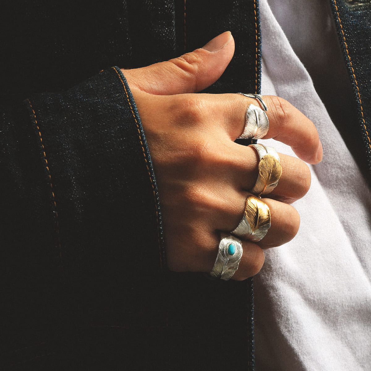 金*神様 k10 リング　フェザーモチーフ 金*神様 k10 リング フェザーモチーフ