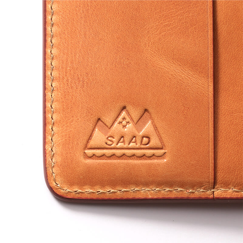 ショートウォレット/革財布 オレンジ トップグレインレザー