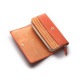 ロングウォレット/革財布 オレンジ トップグレインレザー
