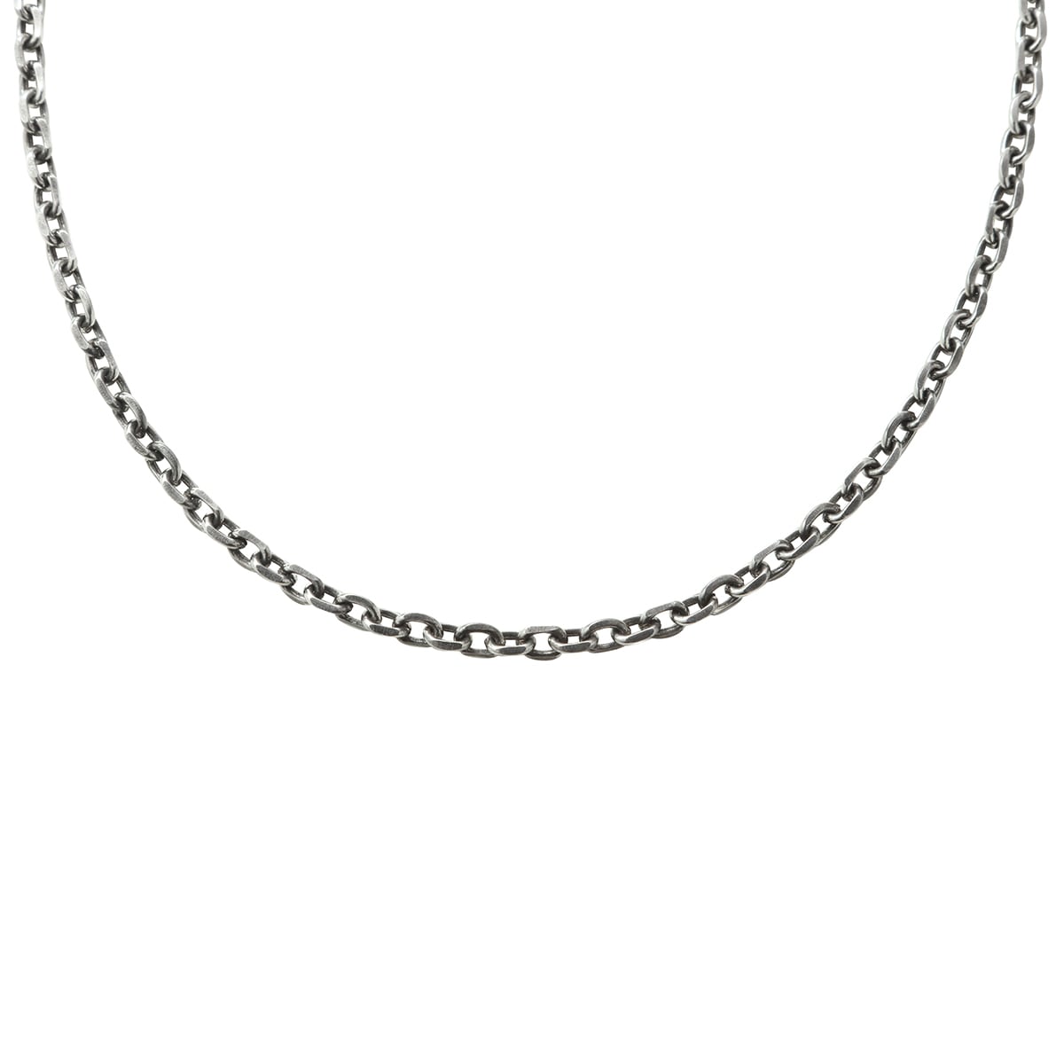 あずき サージカルステンレス SUS316製チェーン シルバー925 幅5.0mm