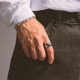 【オンラインストア限定】フェザー 天然石 ピーターサイト シルバー925リング/指輪
