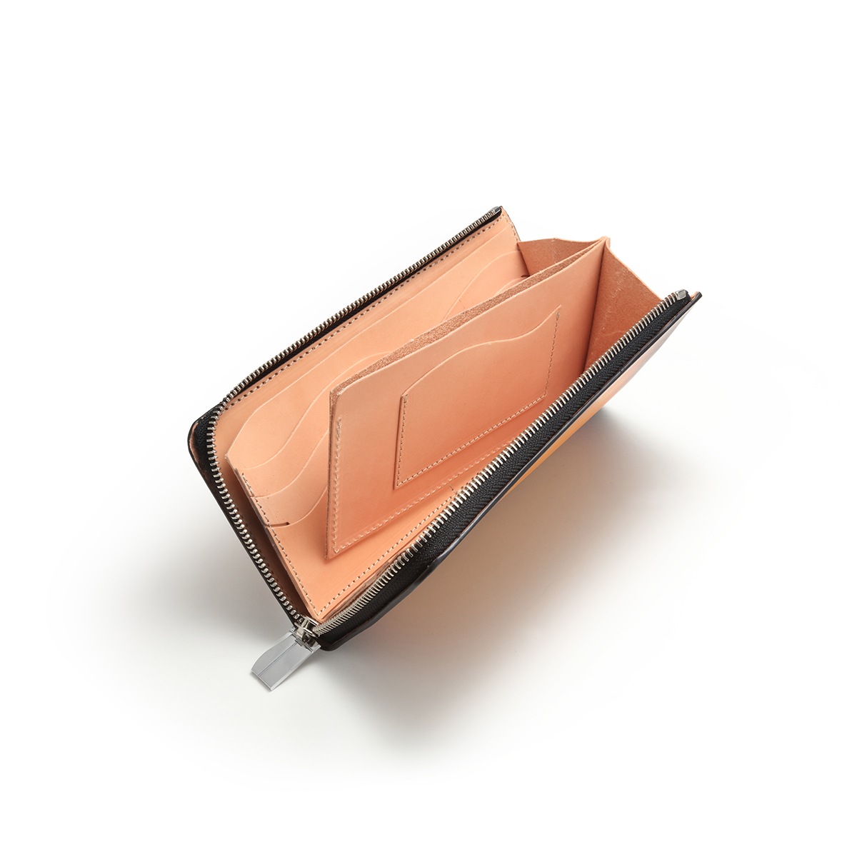 L字ファスナー ロングウォレット/サンニーロ/カーリーメイプル/サドルレザー