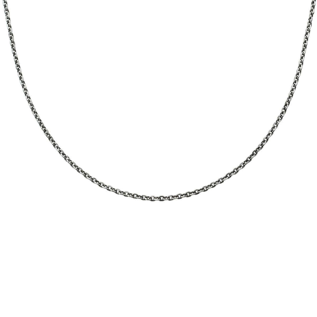 あずき サージカルステンレス SUS316製チェーン シルバー925 幅2.0mm