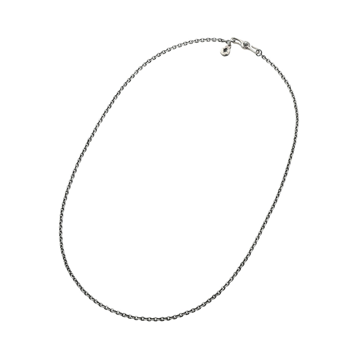 あずき サージカルステンレス SUS316製チェーン シルバー925 幅2.0mm