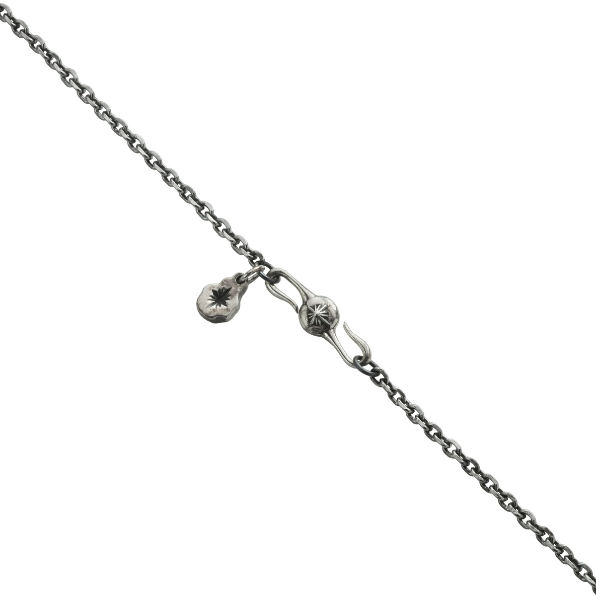 あずき サージカルステンレス SUS316製チェーン シルバー925 幅2.0mm