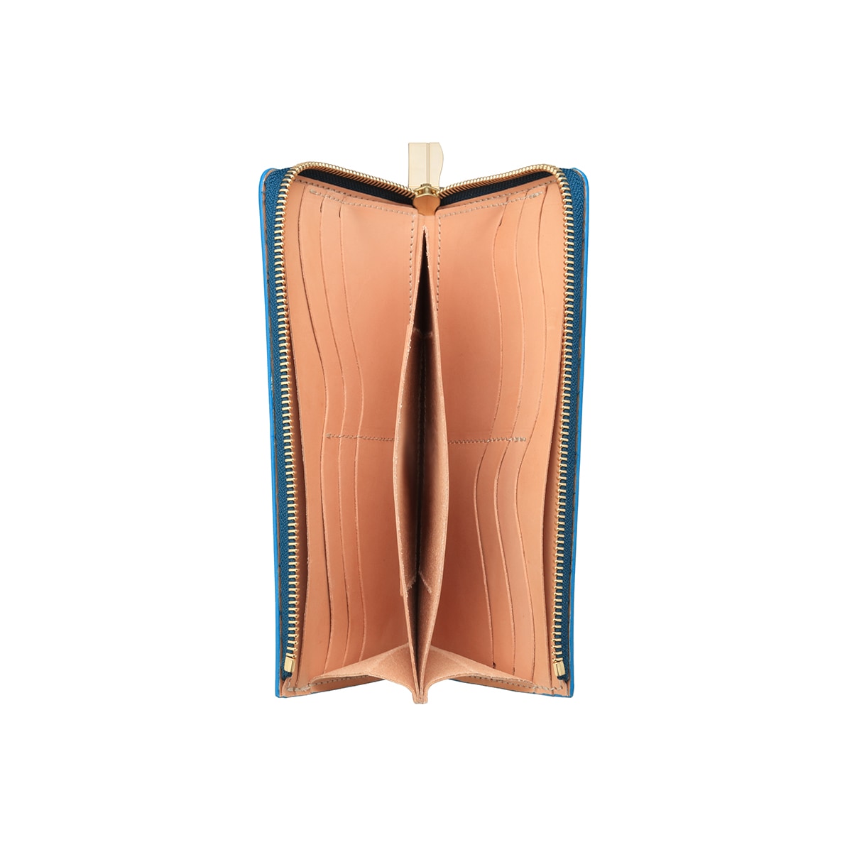 L字ファスナー ロングウォレット/サンアズーロ/カーリーメイプル/サドルレザー