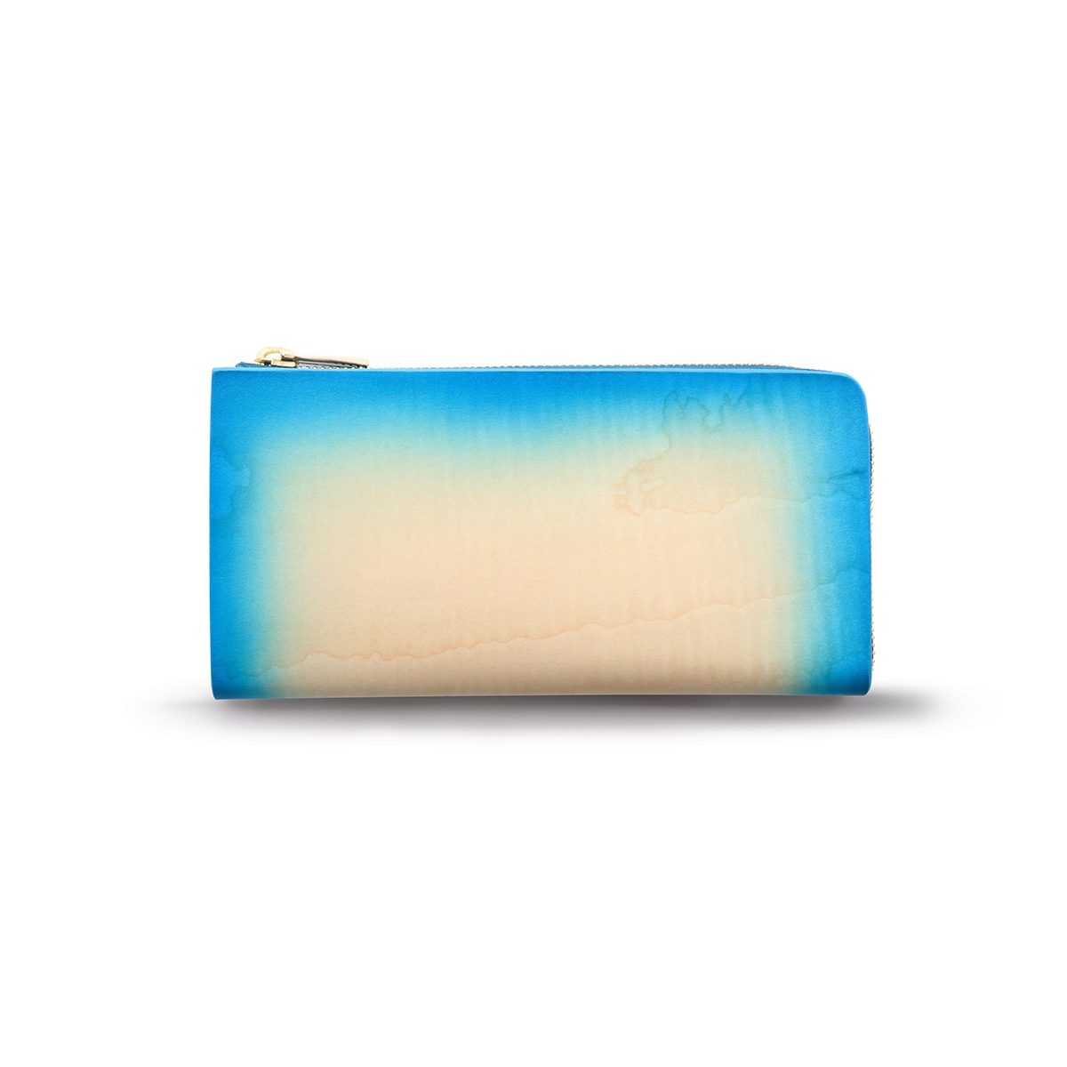 L字ファスナー ロングウォレット/サンアズーロ/カーリーメイプル/サドルレザー