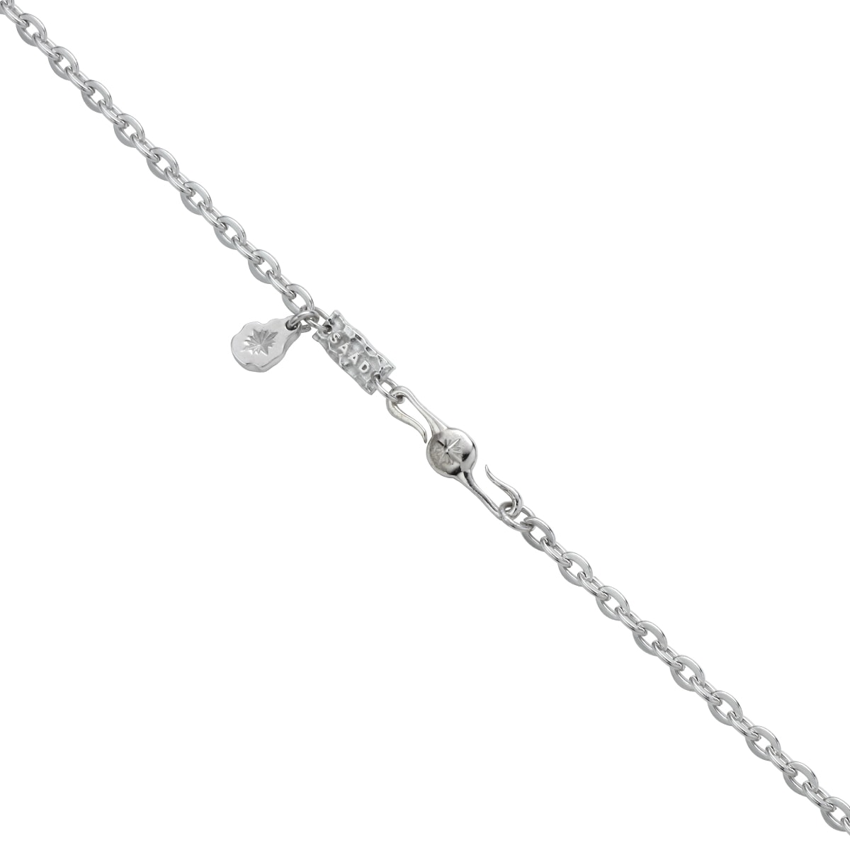 あずき サージカルステンレス SUS316製チェーン シルバー925 幅3.0mm