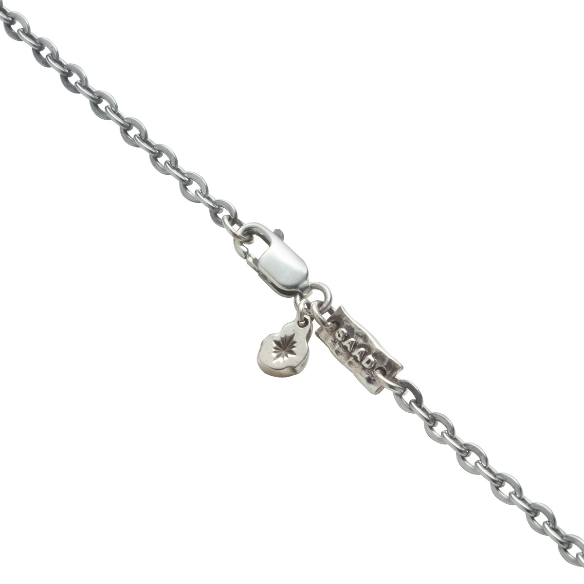 あずき ステンレス製チェーン シルバー925 幅3.0mm