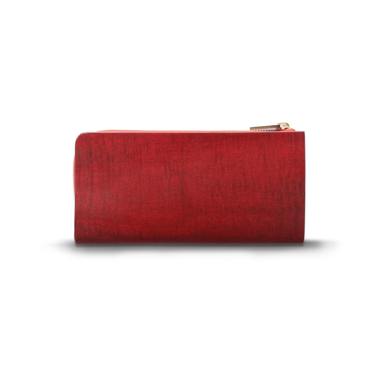 L字ファスナー ロングウォレット/バーガンディ/カーリーメイプル/サドルレザー