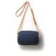 ショルダーバッグ/ネイビー/キャンバス/サドルレザー