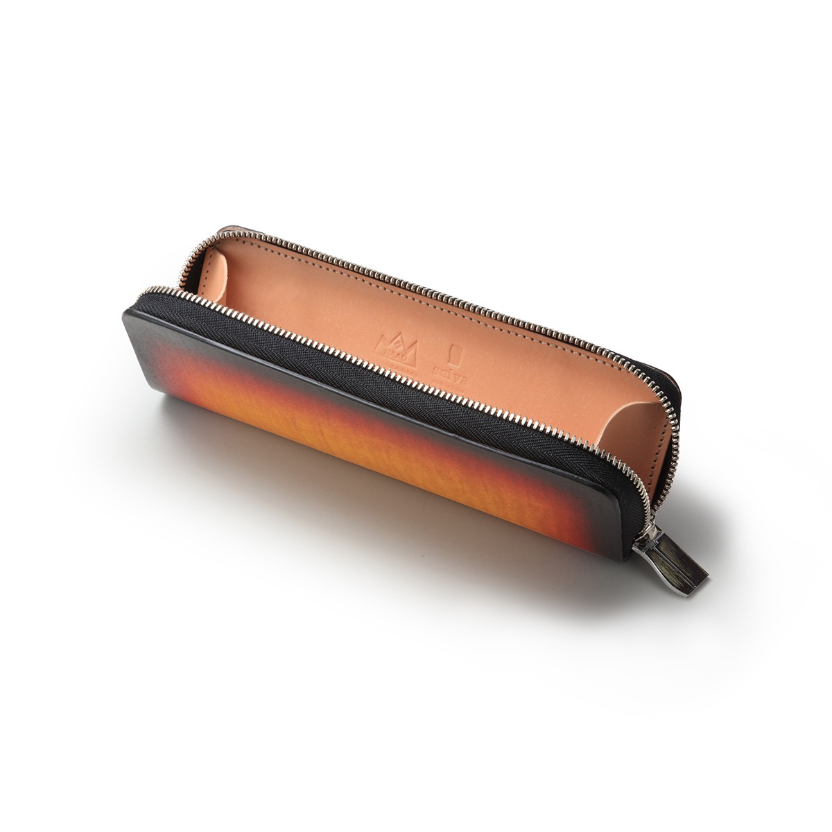 ペンケース/サンニーロ/カーリーメイプル/サドルレザー