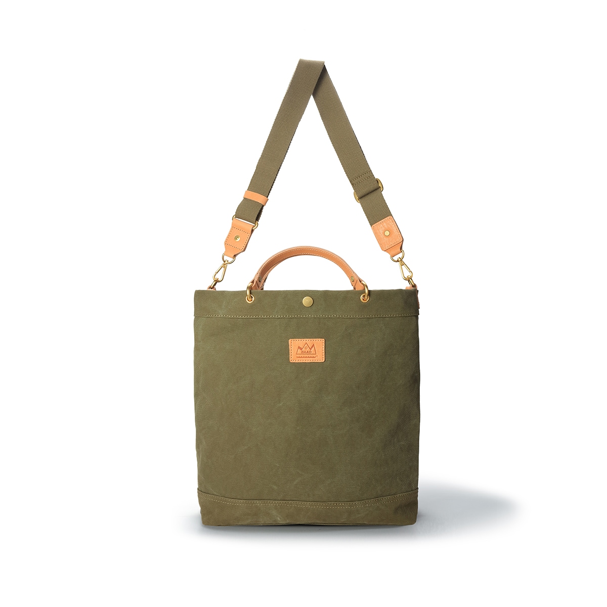 2WAYショルダーバッグ/オリーブ/キャンバス/サドルレザー