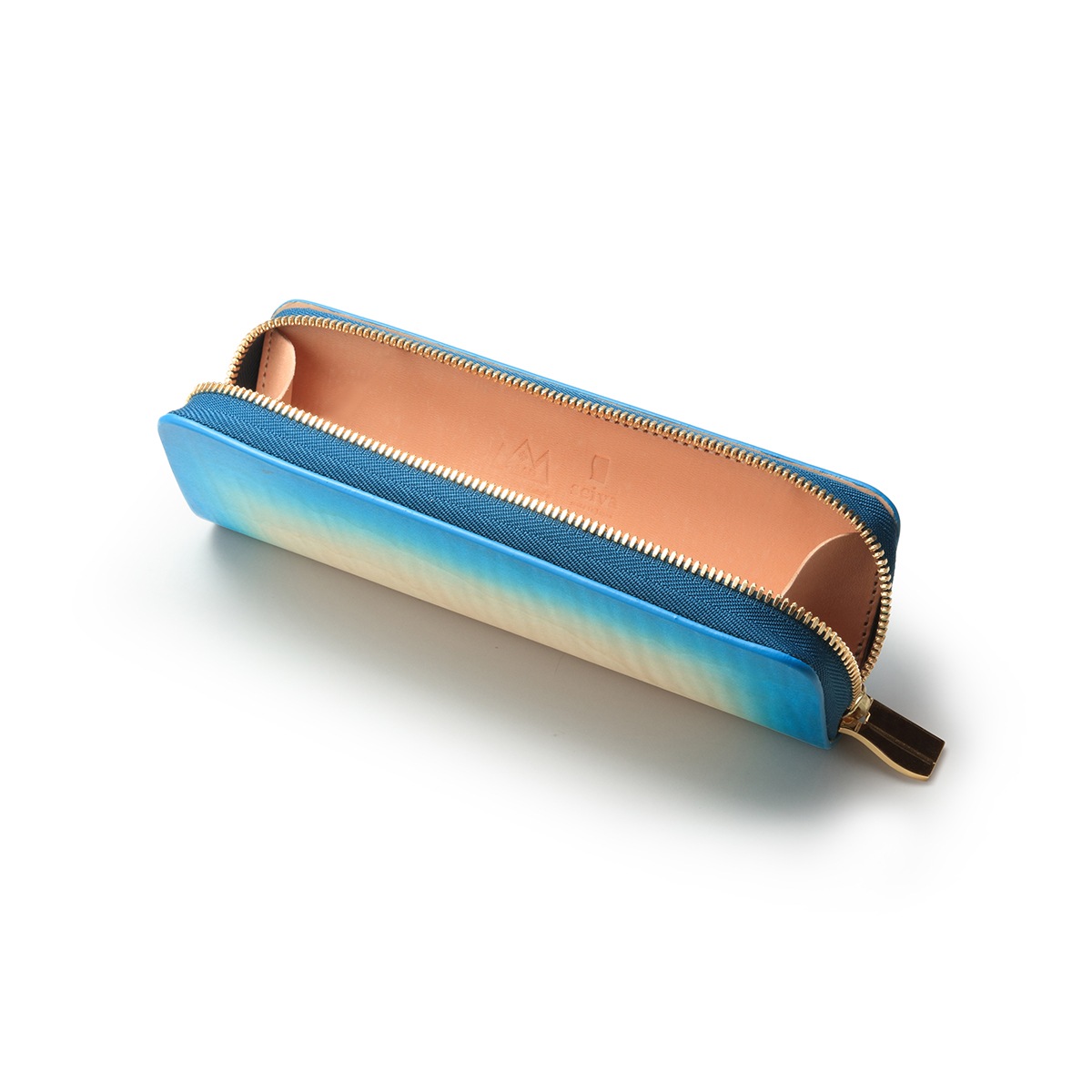 ペンケース/サンアズーロ/カーリーメイプル/サドルレザー