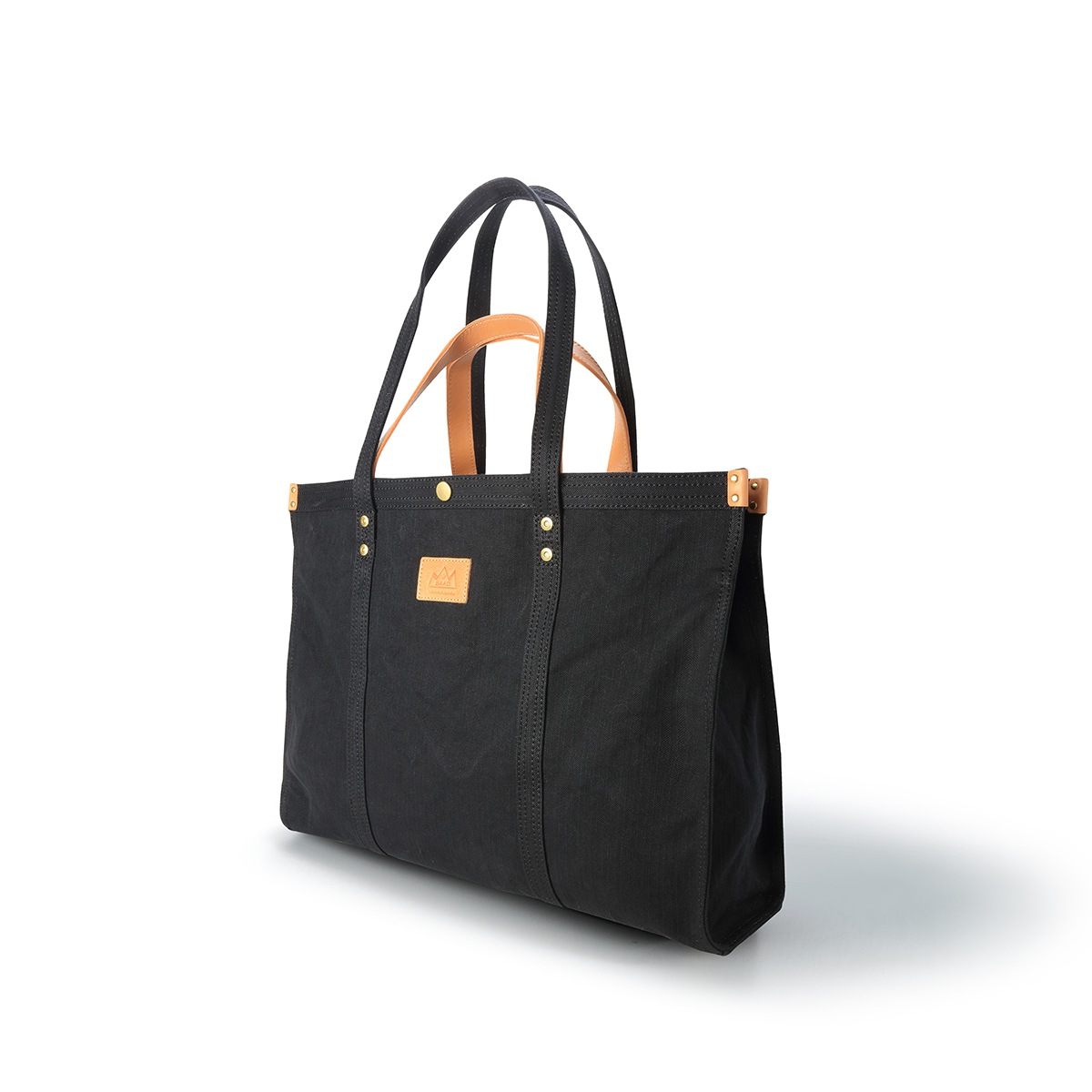 2WAYショルダーバッグ/ブラック/キャンバス/サドルレザー