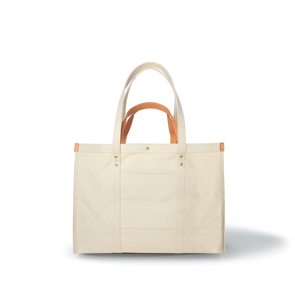 2WAYショルダーバッグ/ホワイト/キャンバス/サドルレザー