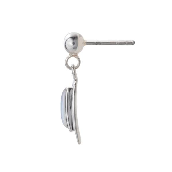 天然石シェル ストーンピアス【片耳】