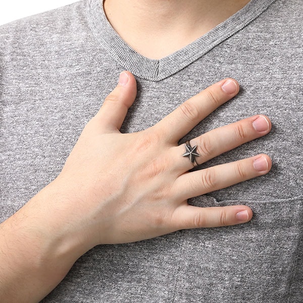スターモチーフ シルバー925リング/指輪