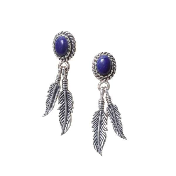 天然石ラピスラズリ ストーンピアス