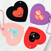 ハート型レコードチャーム | キーホルダー | [同人グッズ制作]JINNY