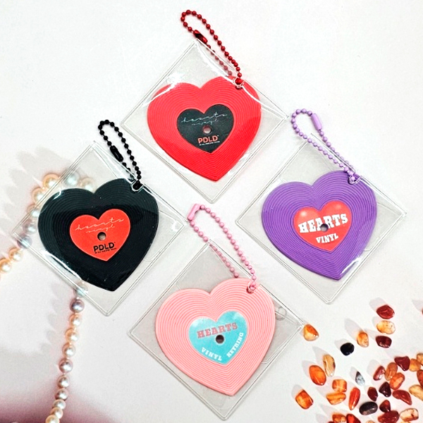 ハート型レコードチャーム | キーホルダー | [同人グッズ制作]JINNY