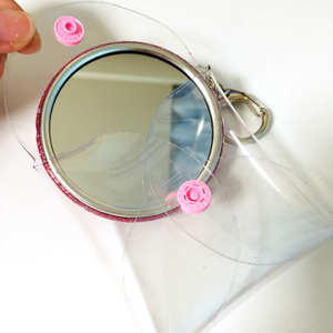 きらきら☆缶バッジ・缶ミラー（白印刷） 75mm | バッジ・ミラー