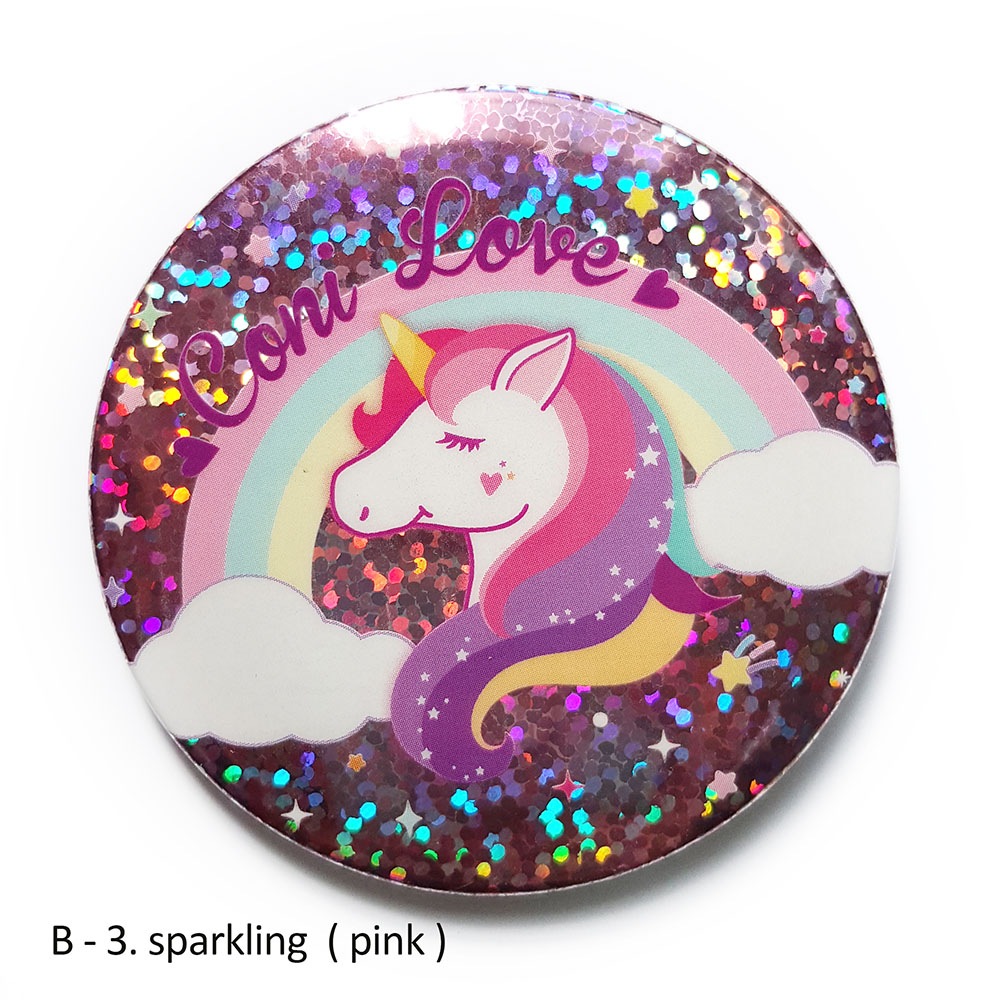 きらきら☆缶バッジ・缶ミラー（白印刷） 75mm | バッジ