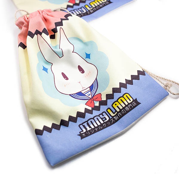 フルカラー印刷巾着袋 巾着ポーチ 片面印刷 ポーチ ペンケース 布 同人グッズ制作 Jinny Land ジーニーランド