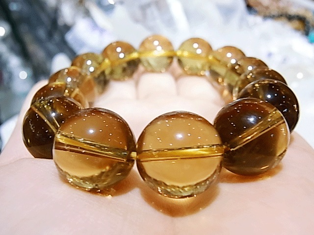 BB0061  ナチュラルシトリンブレスレット アフリカ産-鎌倉聖石 SacredStones