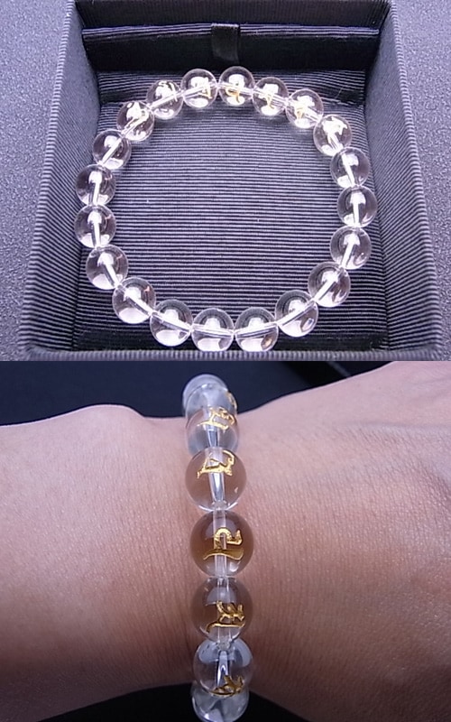 NB00031N 真言水晶ブレスレット 弥勒菩薩 | アクセサリー,ブレスレット